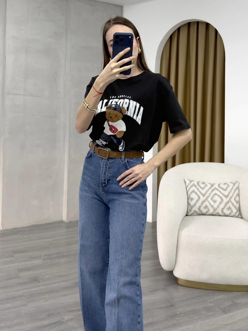 Ayıcıklı Tişört 3993 SiyahCoral