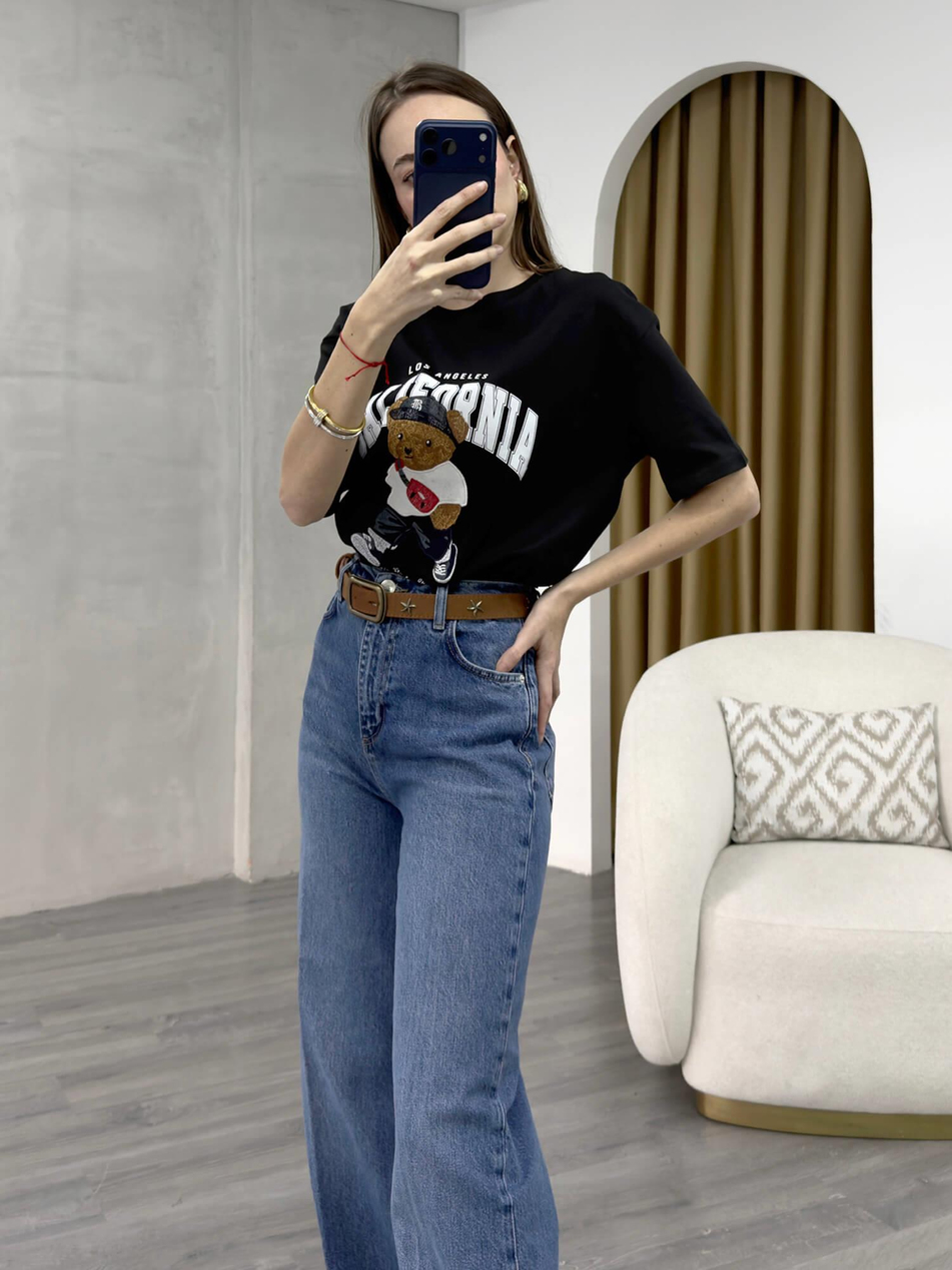 Ayıcıklı Tişört 3993 SiyahCoral