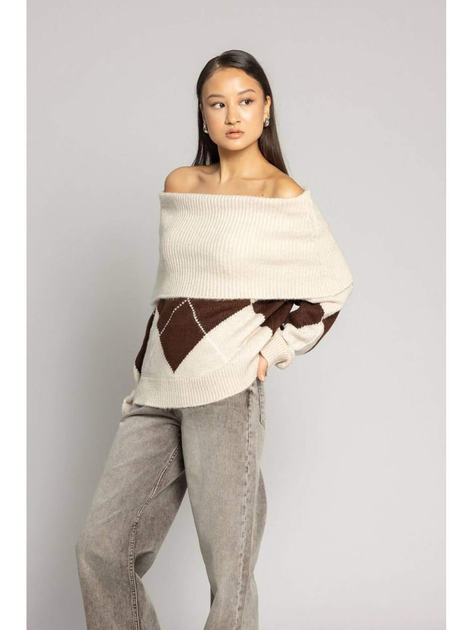 Baklava Desenli Kazak 4664 TaşCoral