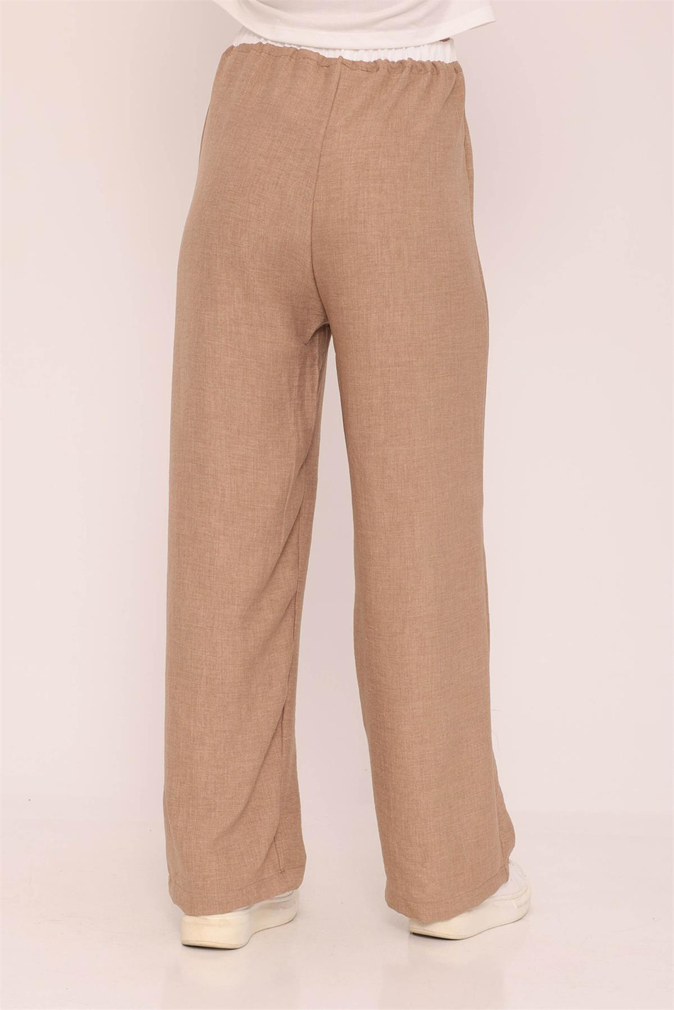 Bali Bağcıklı Boxer Detaylı Pantolon Kahve-Coral