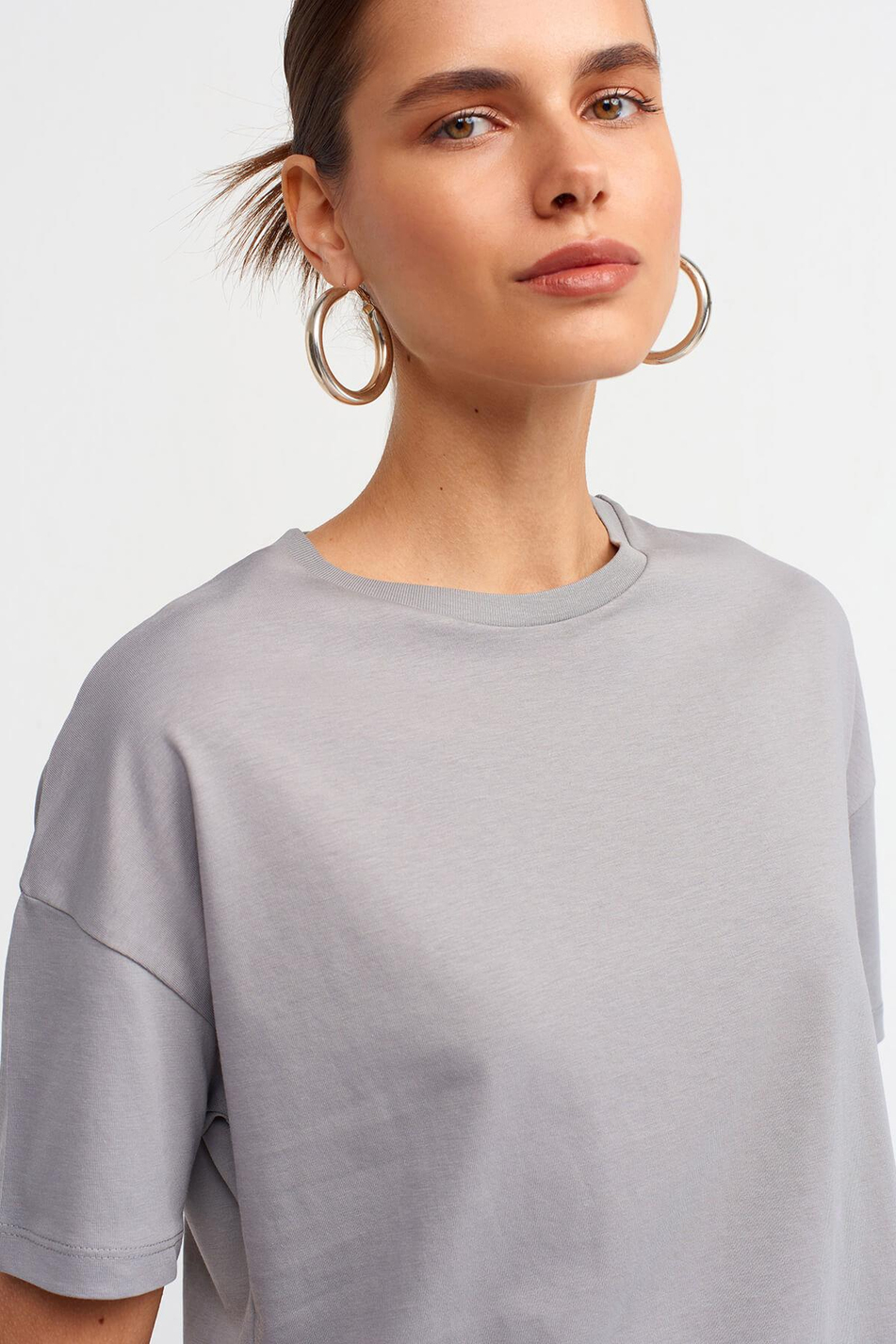 Basic T-Shirt Gri-Coral