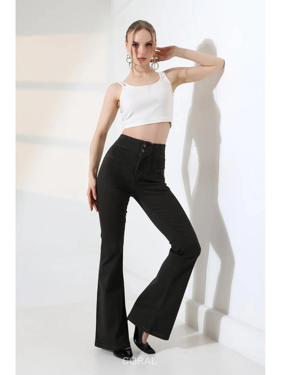 Beli Dikiş Detaylı Pantolon 7021 KahveCoral