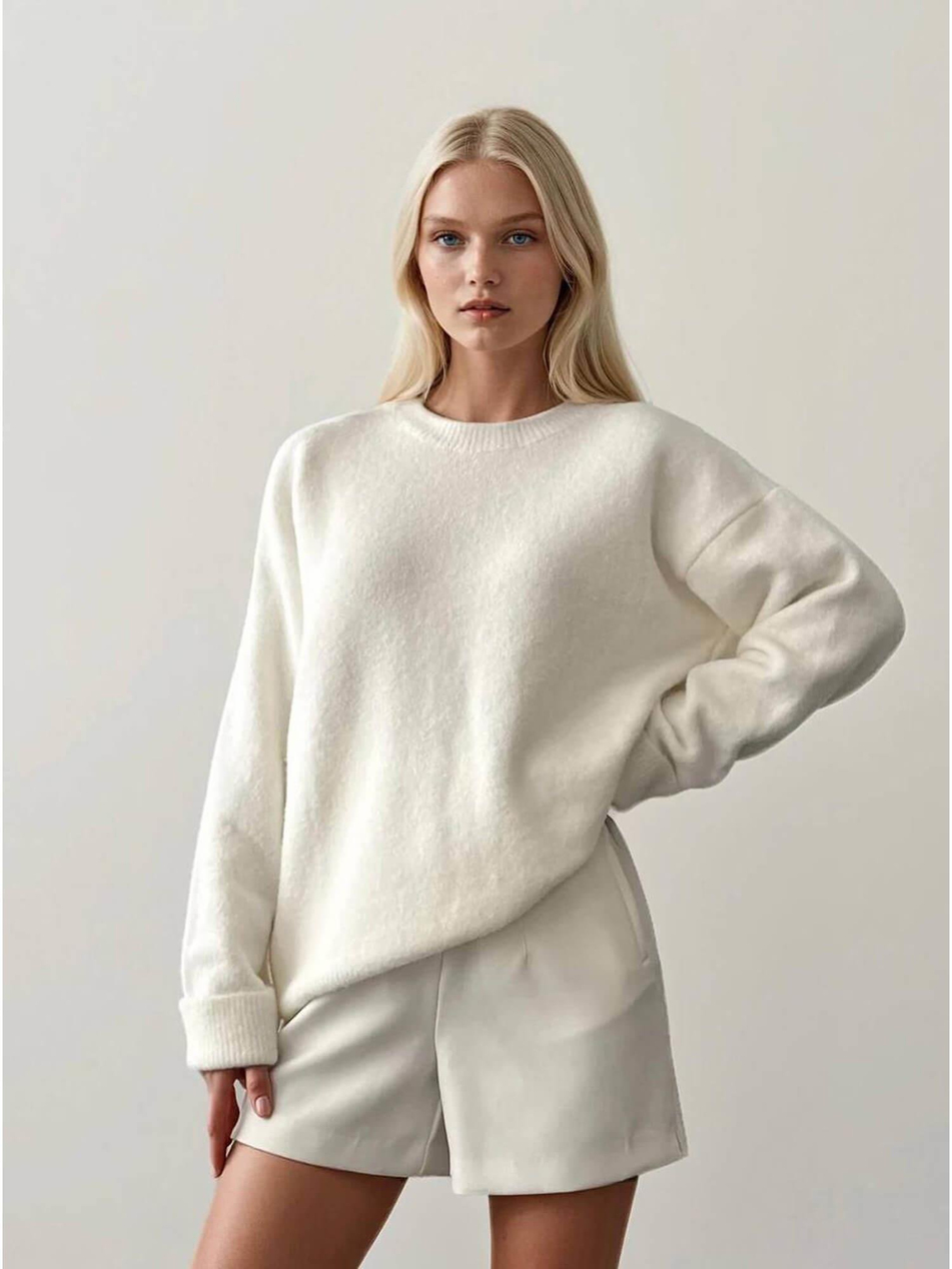 Bisiklet Yaka Kazak 4761 EkruCoral