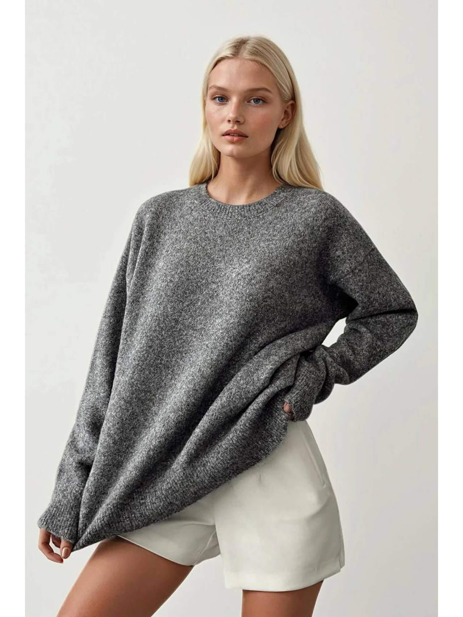 Bisiklet Yaka Kazak 4761 GriCoral