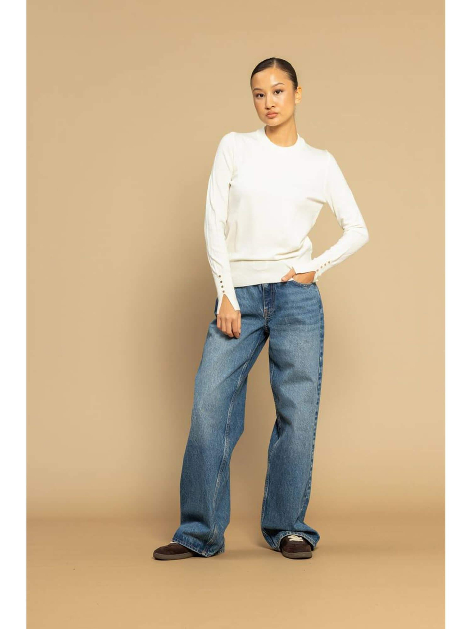 Bisiklet Yaka Triko 4690 EkruCoral