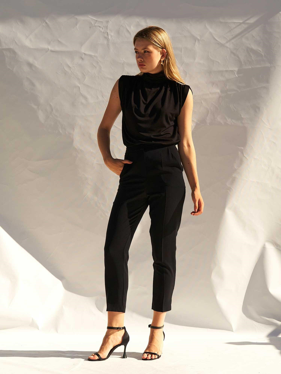 Büzgü Detaylı Örme Bodysuit 072008 SiyahCoral