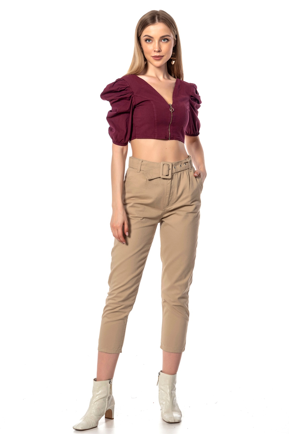 Coral 22358 Karpuz Kol Bluz Mürdüm-Coral