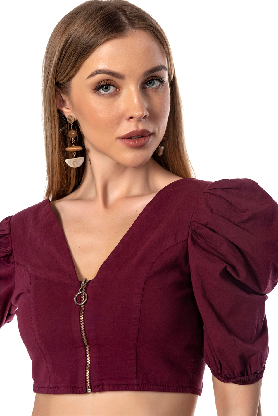 Coral 22358 Karpuz Kol Bluz Mürdüm-Coral
