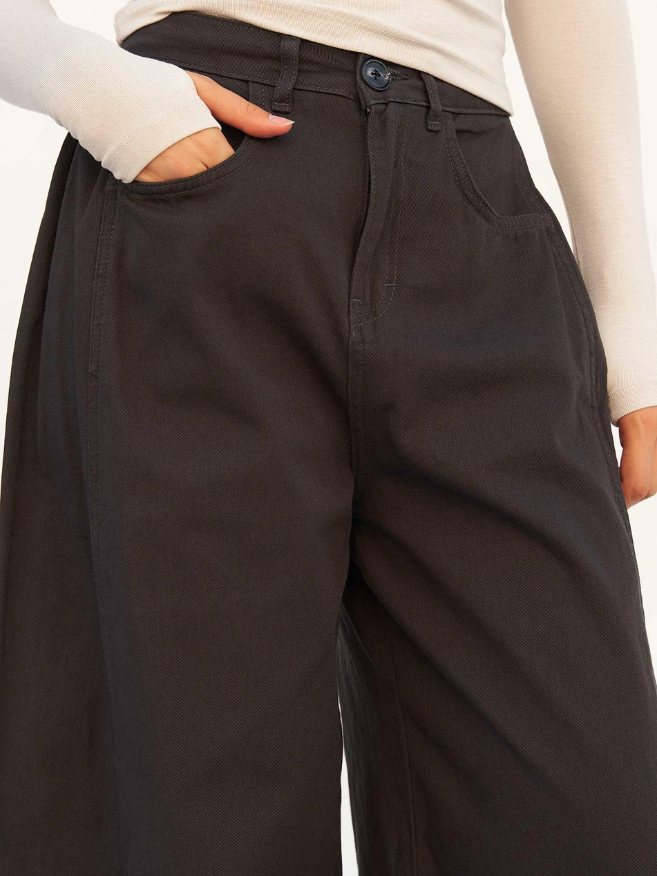 Curve Wide Gabardin Pantolon 031738 AntrasitCoral