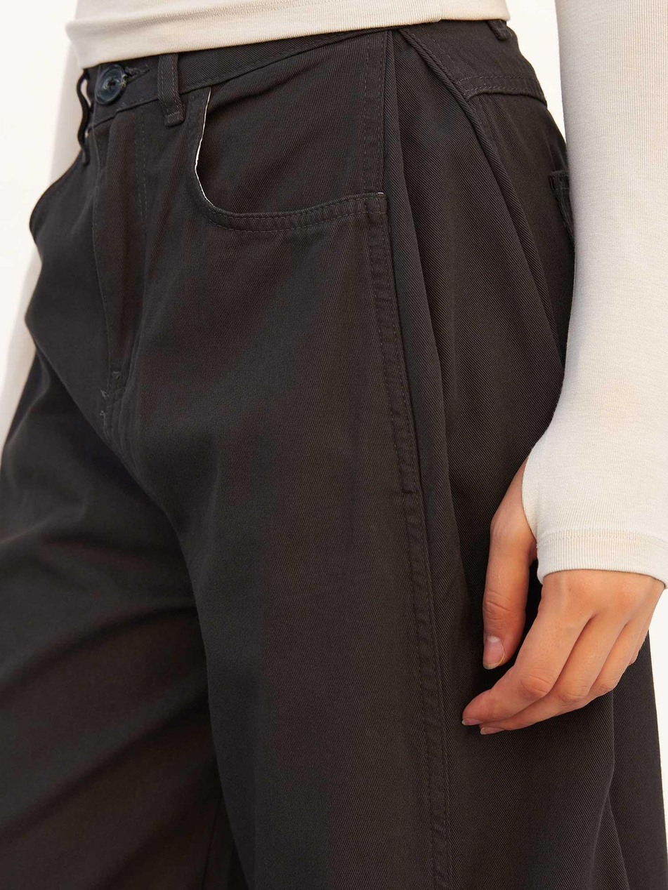 Curve Wide Gabardin Pantolon 031738 AntrasitCoral