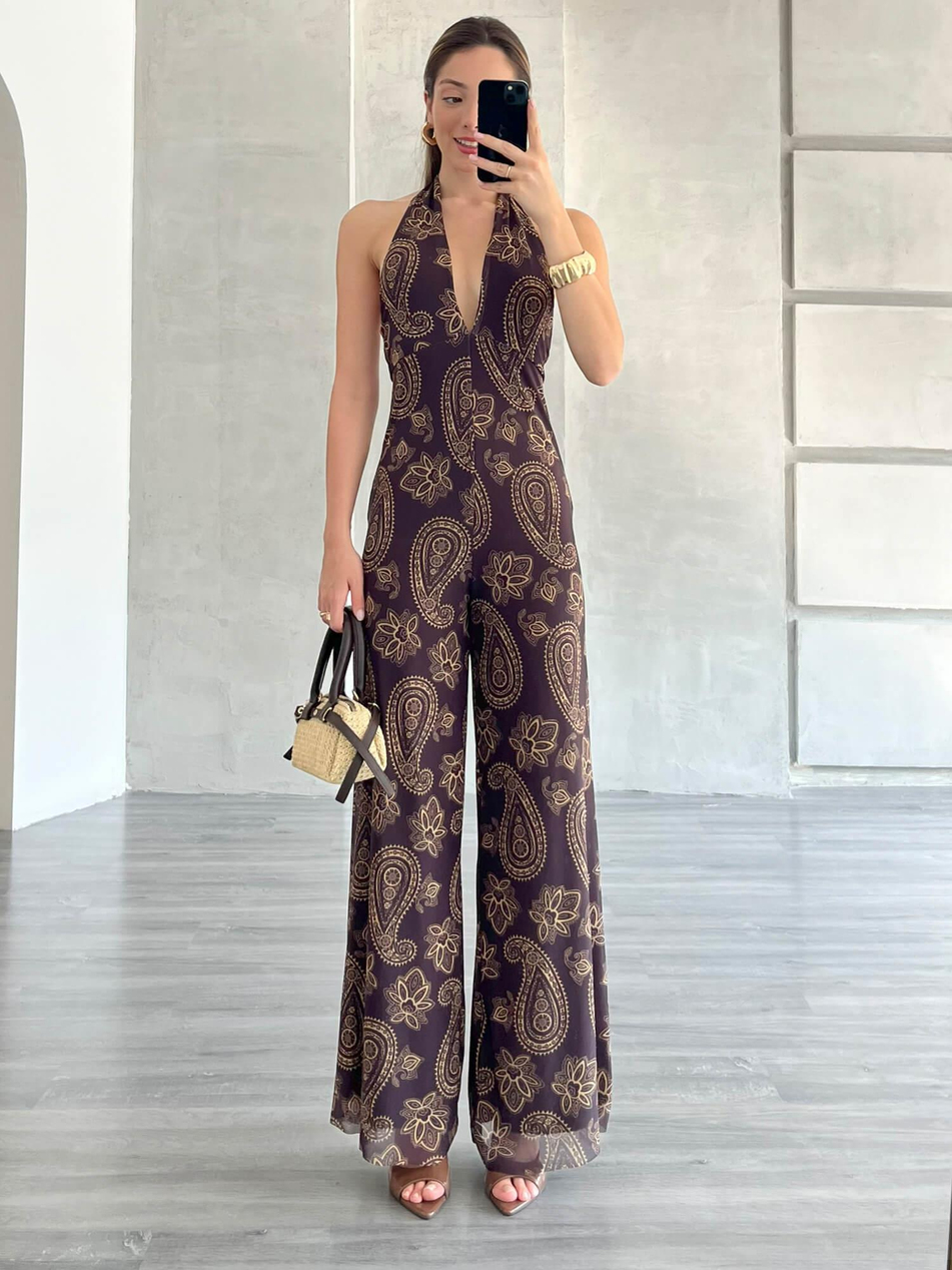 Desenli Uzun Tulum KahveCoral