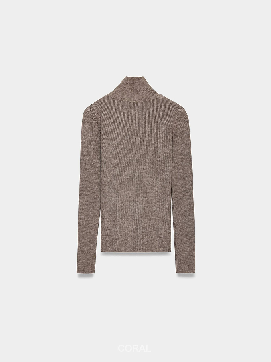 Dik Yaka Çıtçıtlı Kazak 10686 VizonCoral