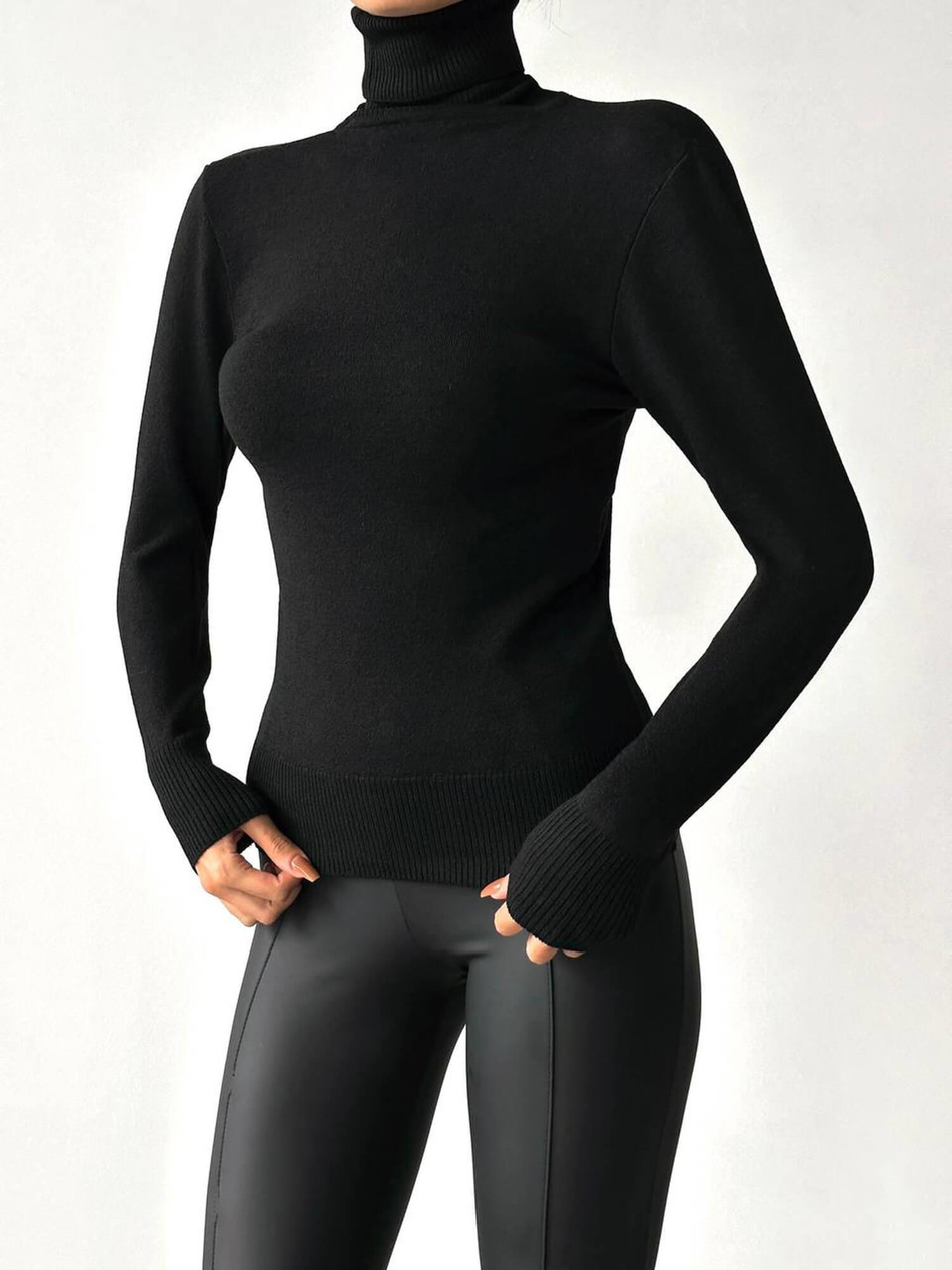 Düz Balıkçı Triko 013 SiyahCoral