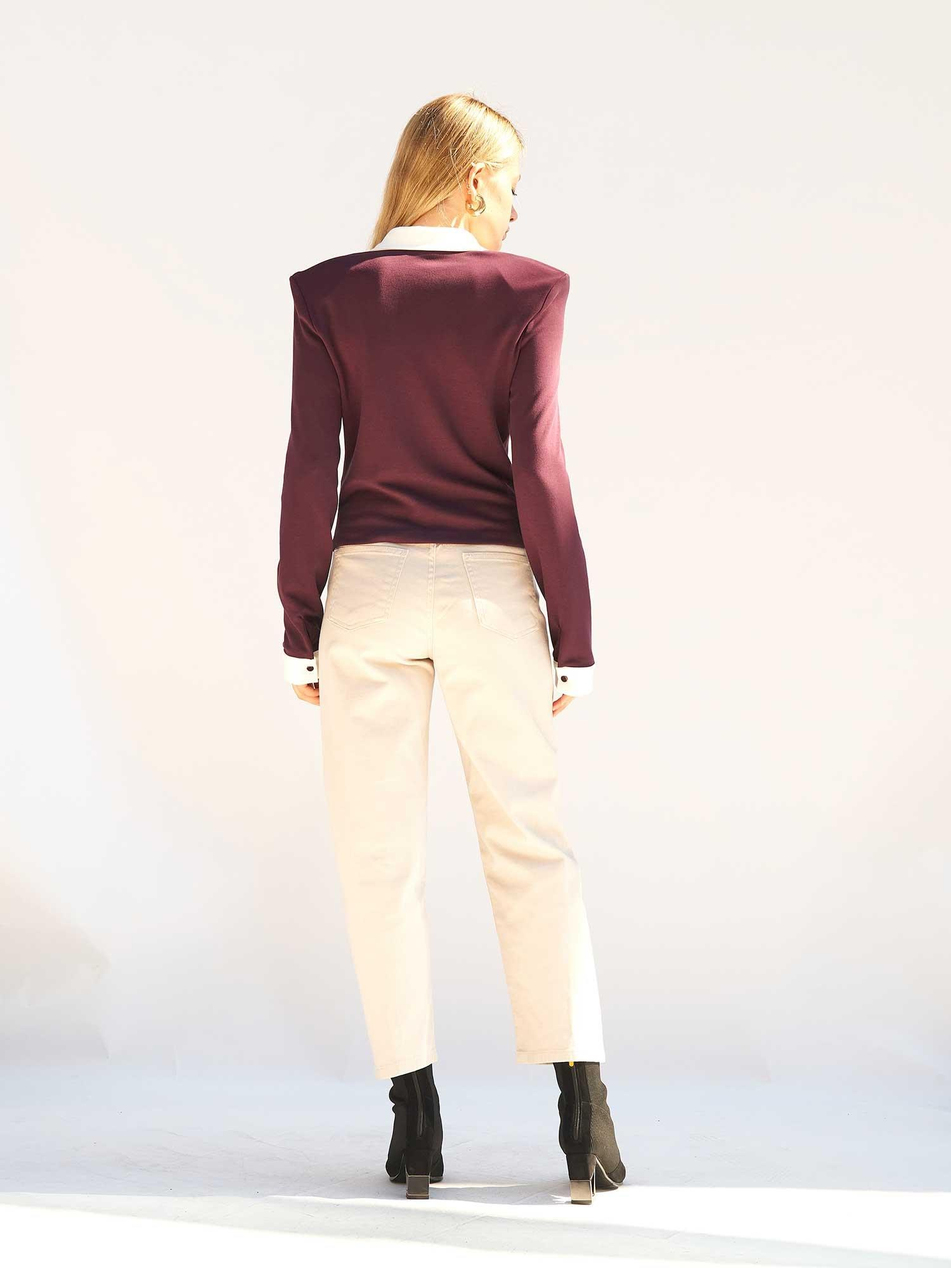 Düz Paça Gabardin Pantolon 031723 GriCoral
