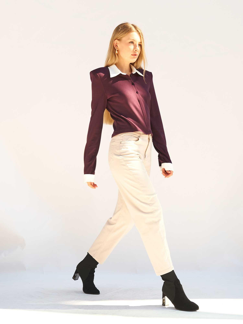 Düz Paça Gabardin Pantolon 031723 GriCoral