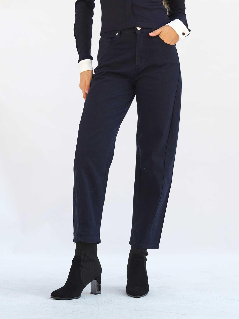 Düz Paça Gabardin Pantolon 031723 LacivertCoral