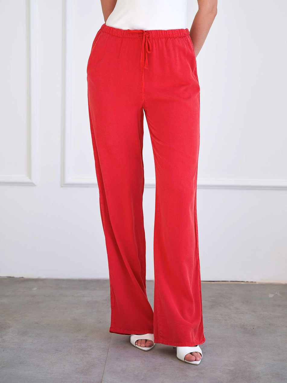 Düz Paça Pantolon 031686 KırmızıCoral