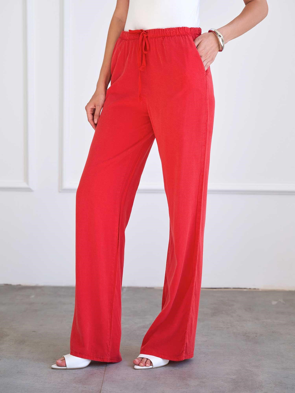 Düz Paça Pantolon 031686 KırmızıCoral