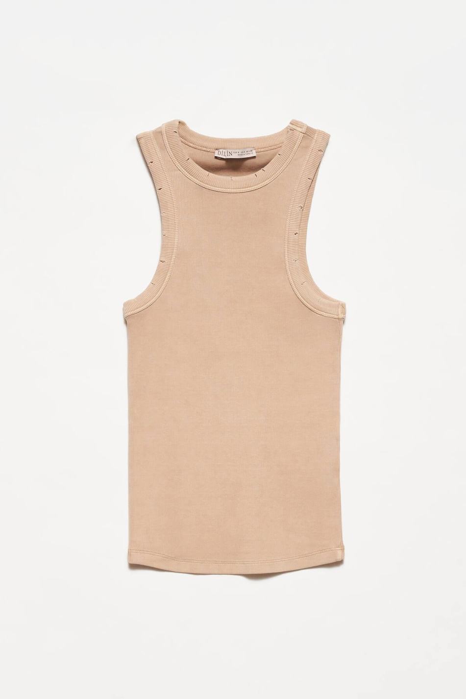 Fitilli Kolsuz Top Bej-Coral