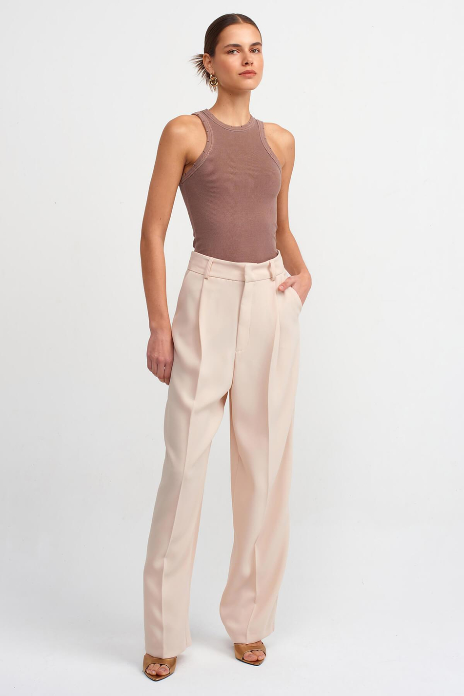 Fitilli Kolsuz Top Kahve-Coral