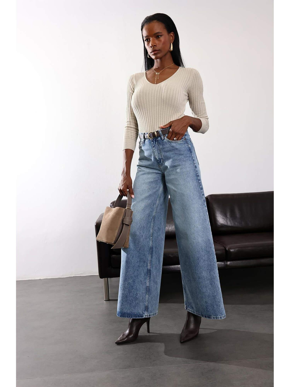 Fitilli V Yaka Kazak 185 TaşCoral