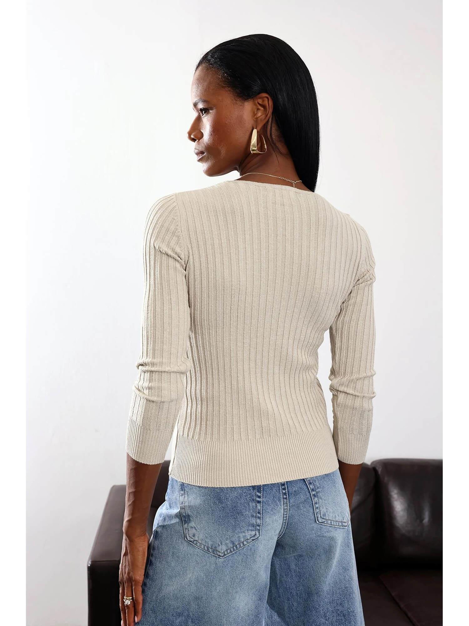 Fitilli V Yaka Kazak 185 TaşCoral