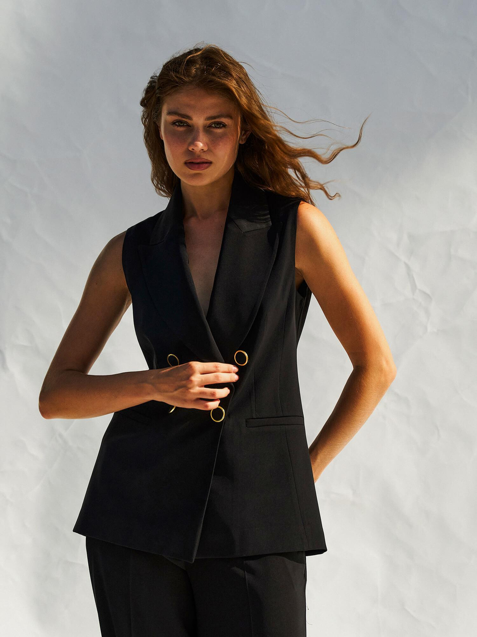 Fleto Cepli Yelek 120685 SiyahCoral