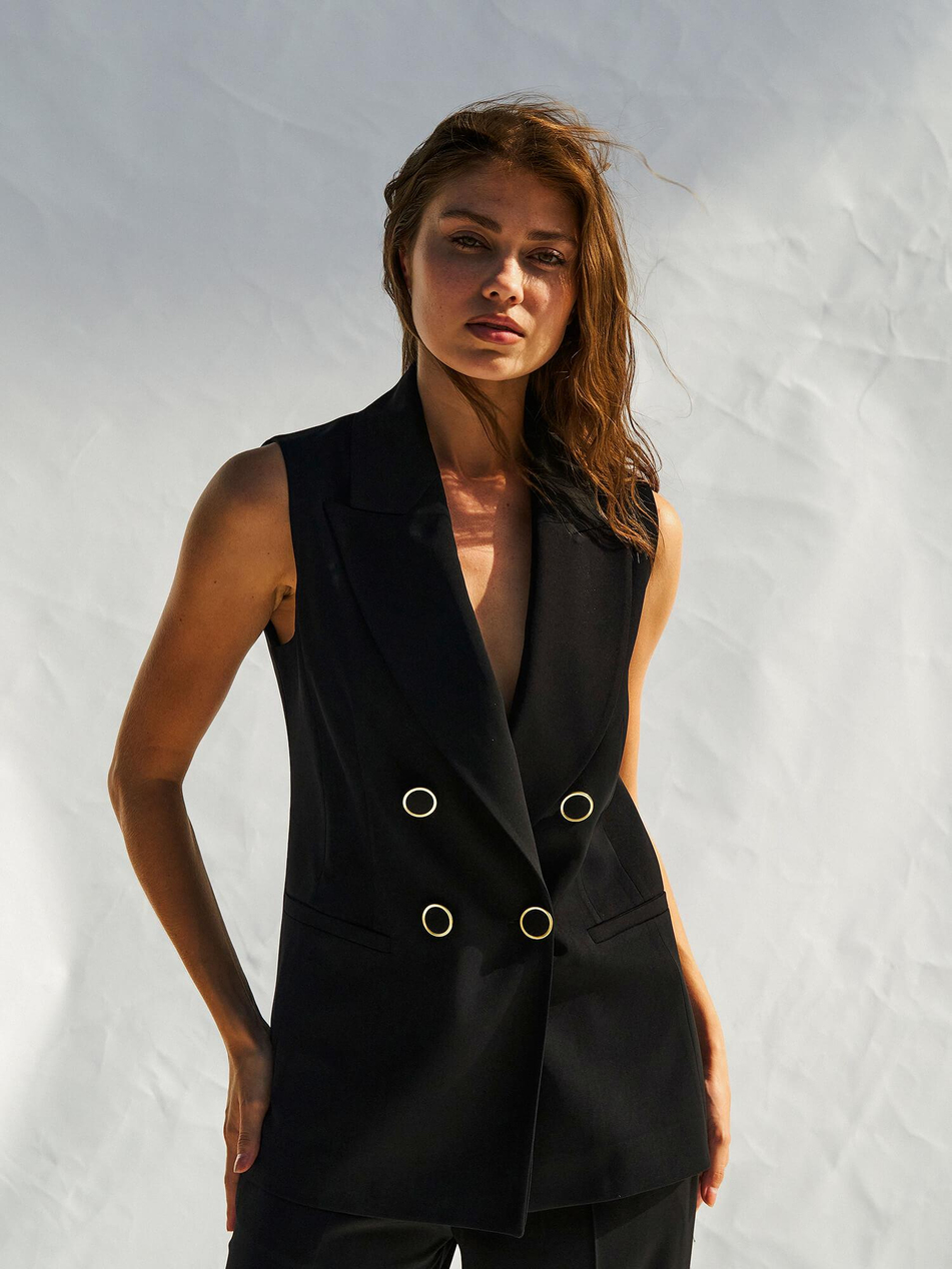 Fleto Cepli Yelek 120685 SiyahCoral