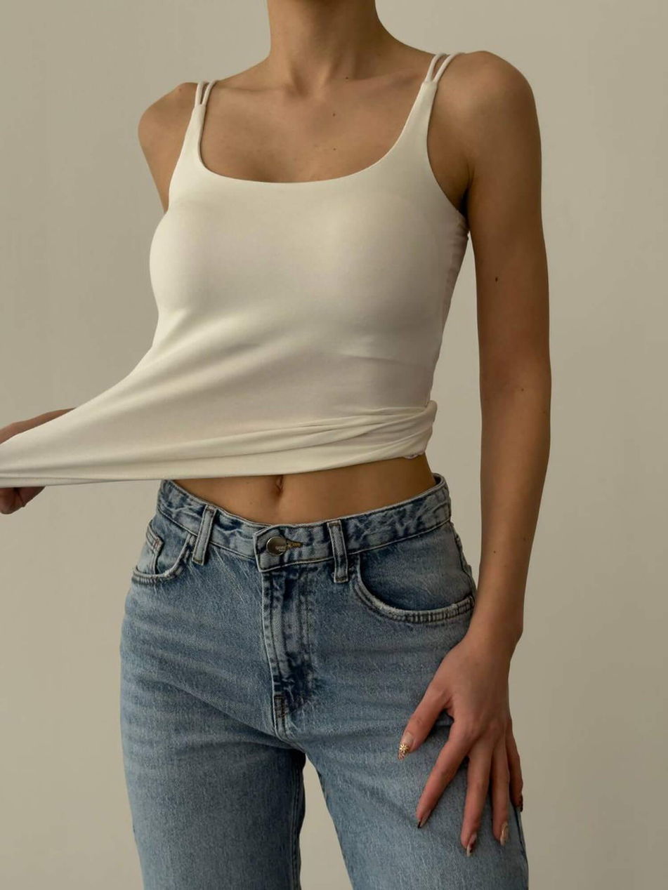 İnce Askılı Kısa Atlet Atl01406 EkruCoral