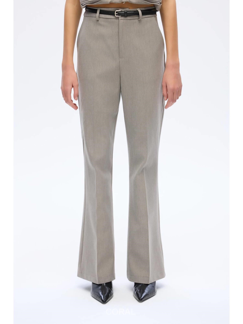 İnce Kemerli İspanyol Pantolon PNT01061 GriCoral