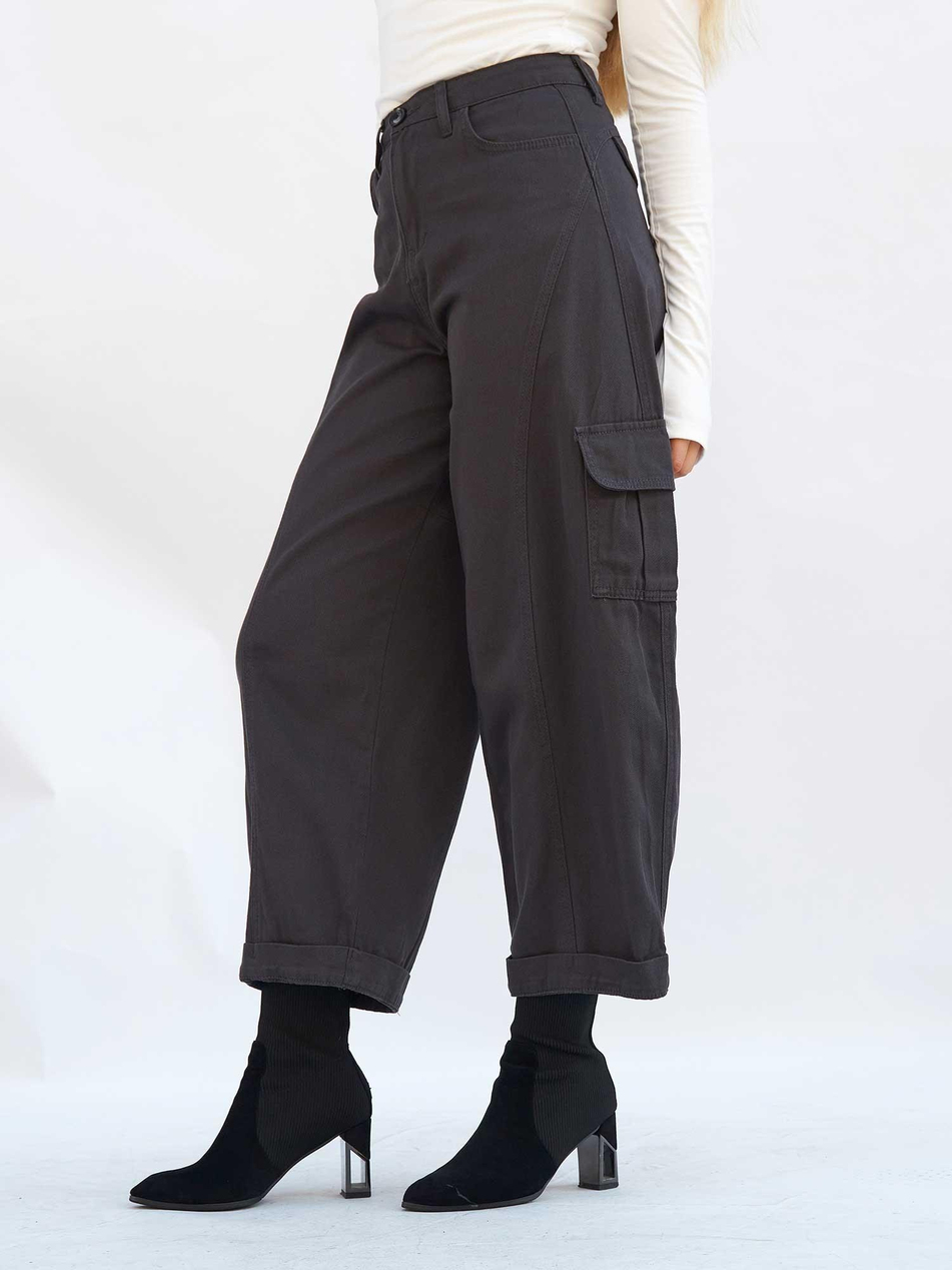 Kargo Cepli Gabardin Pantolon 031724 AntrasitCoral
