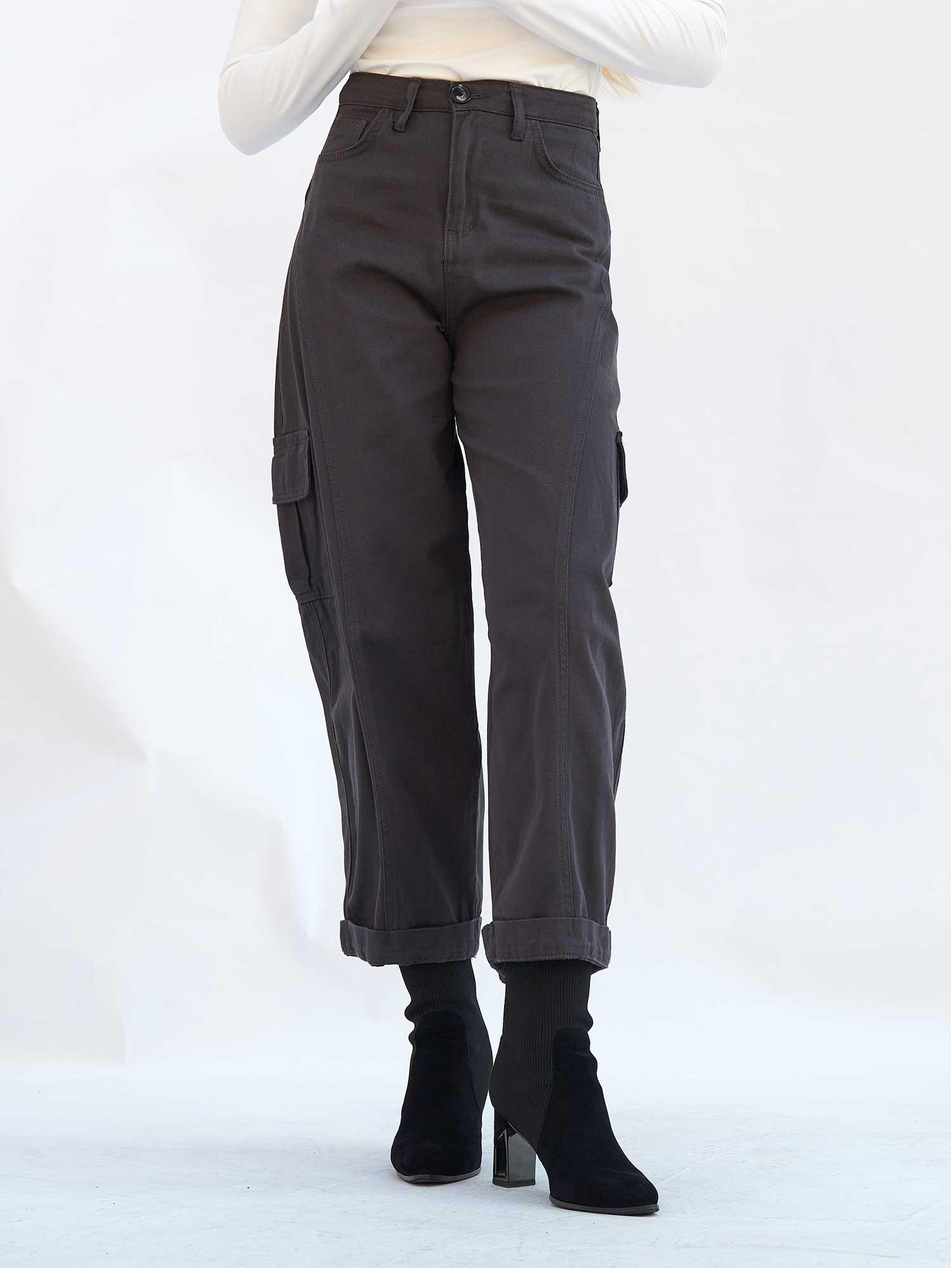 Kargo Cepli Gabardin Pantolon 031724 AntrasitCoral