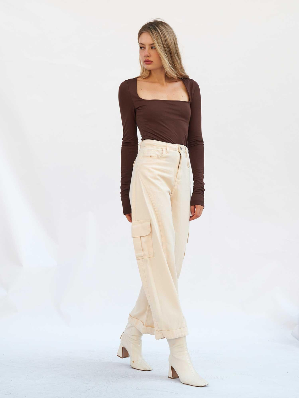 Kargo Cepli Gabardin Pantolon 031724 KremCoral