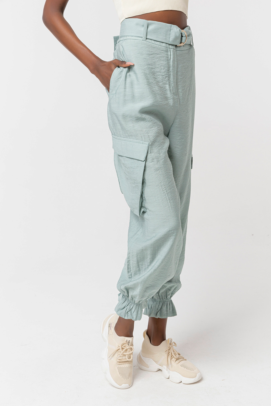 Kargo Pantolon Mavi-Coral