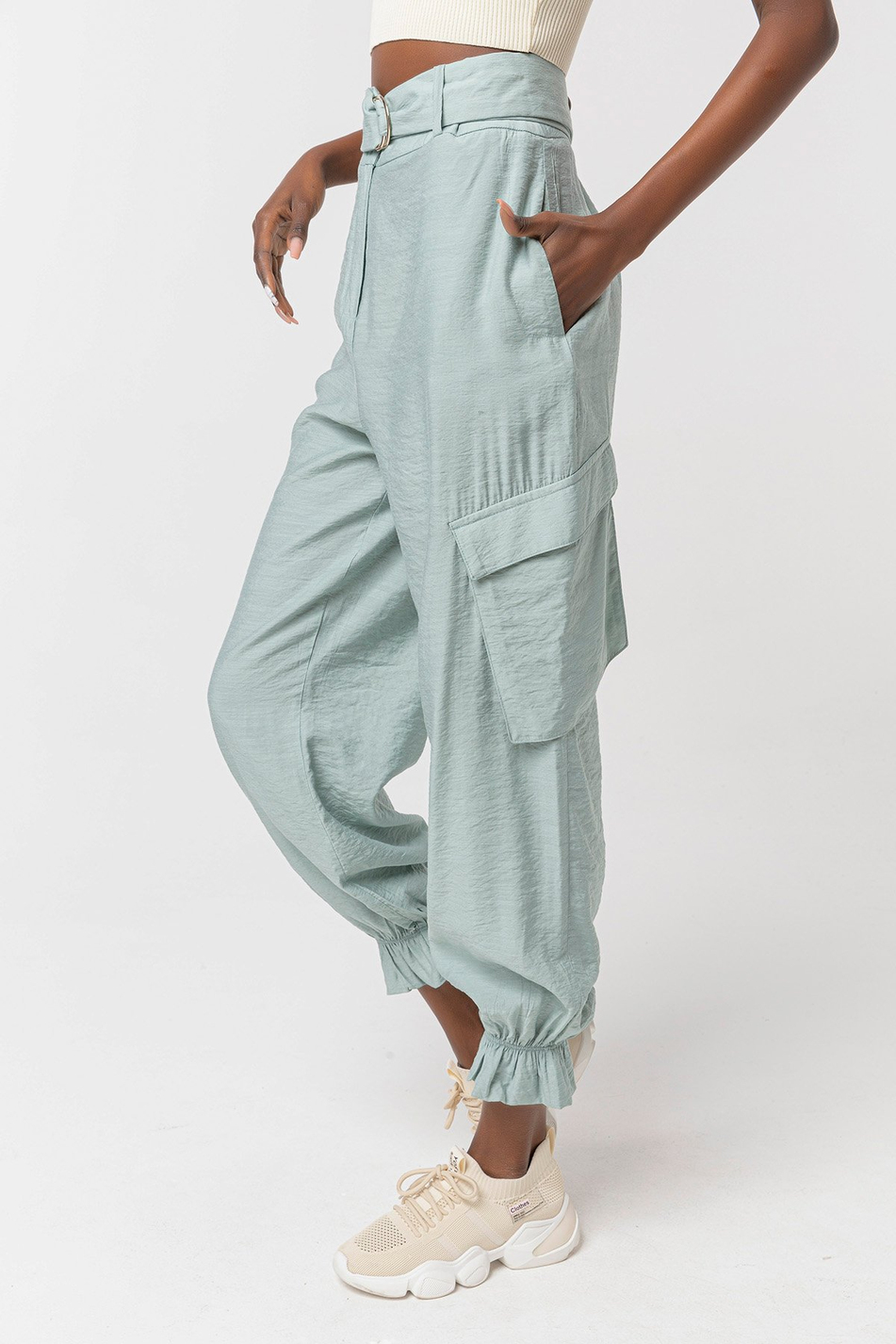 Kargo Pantolon Mavi-Coral