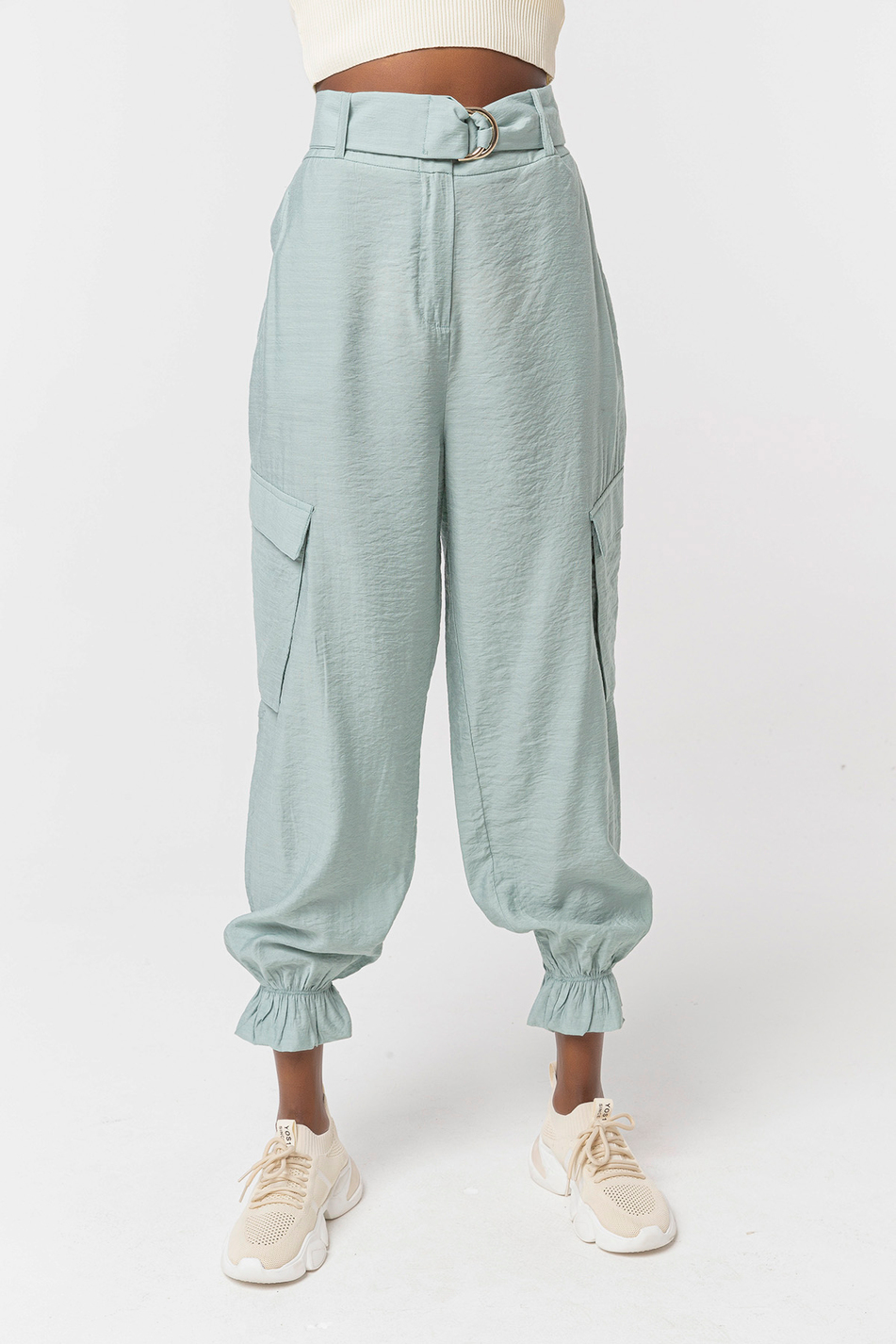 Kargo Pantolon Mavi-Coral