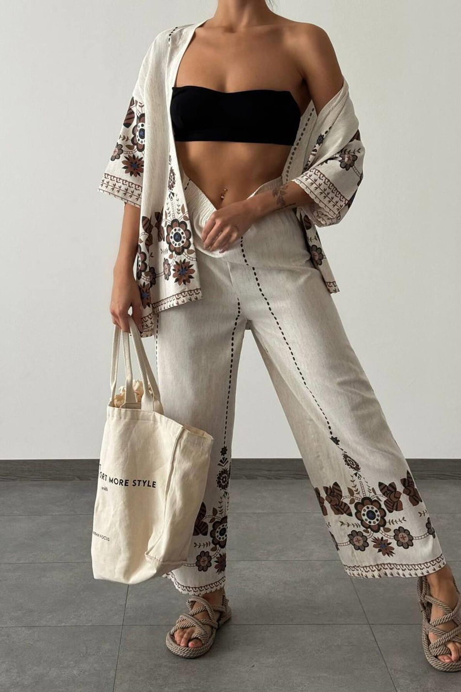 Kimono Takım Taş-Coral