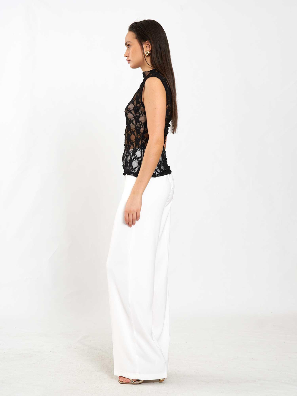 Kolsuz Dantel Bluz 071859 SiyahCoral