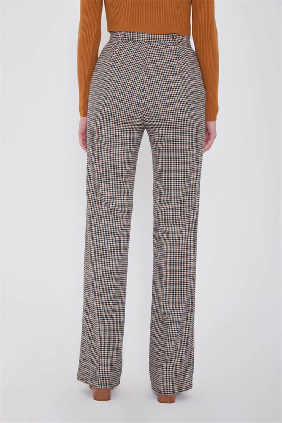 Mini Ekoseli Pantolon Ekose-Coral