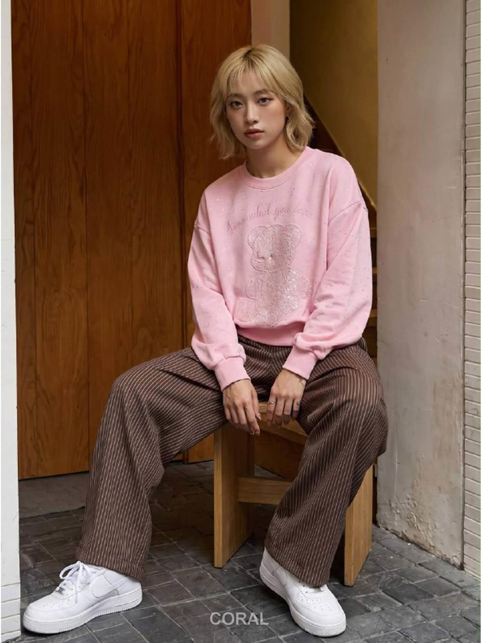Mini Simli SweatShirt 5917 PembeCoral