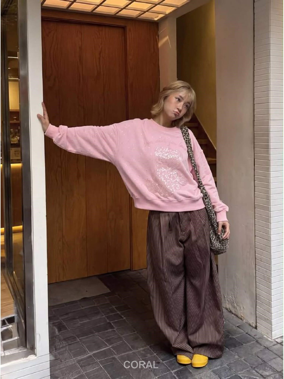 Mini Simli SweatShirt 5917 PembeCoral