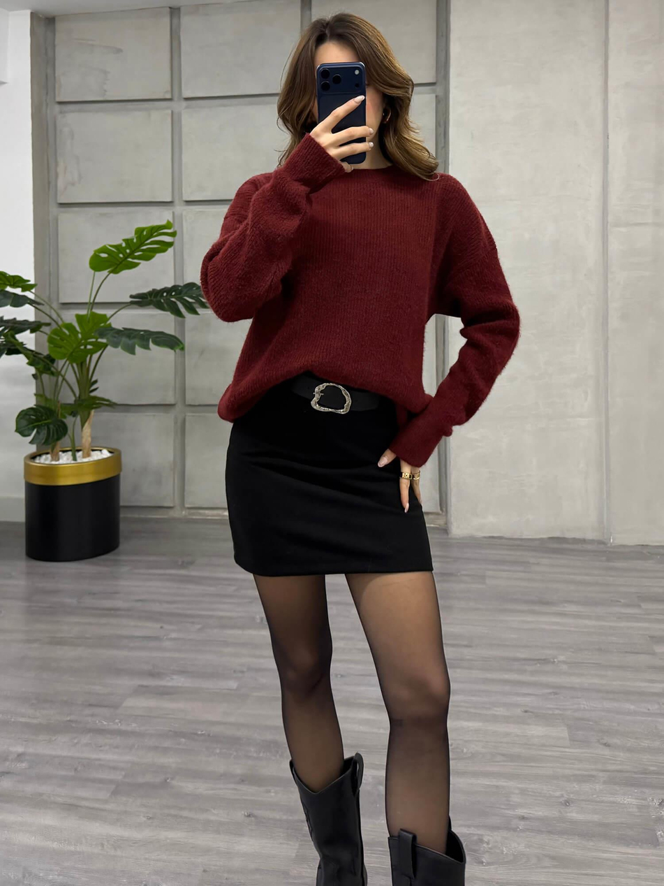 Oslo Yaka Kazak 7727 Bordo