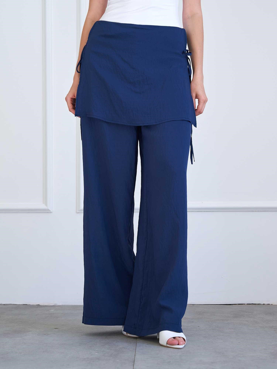 Pareo Detaylı Pantolon 031685 LacivertCoral