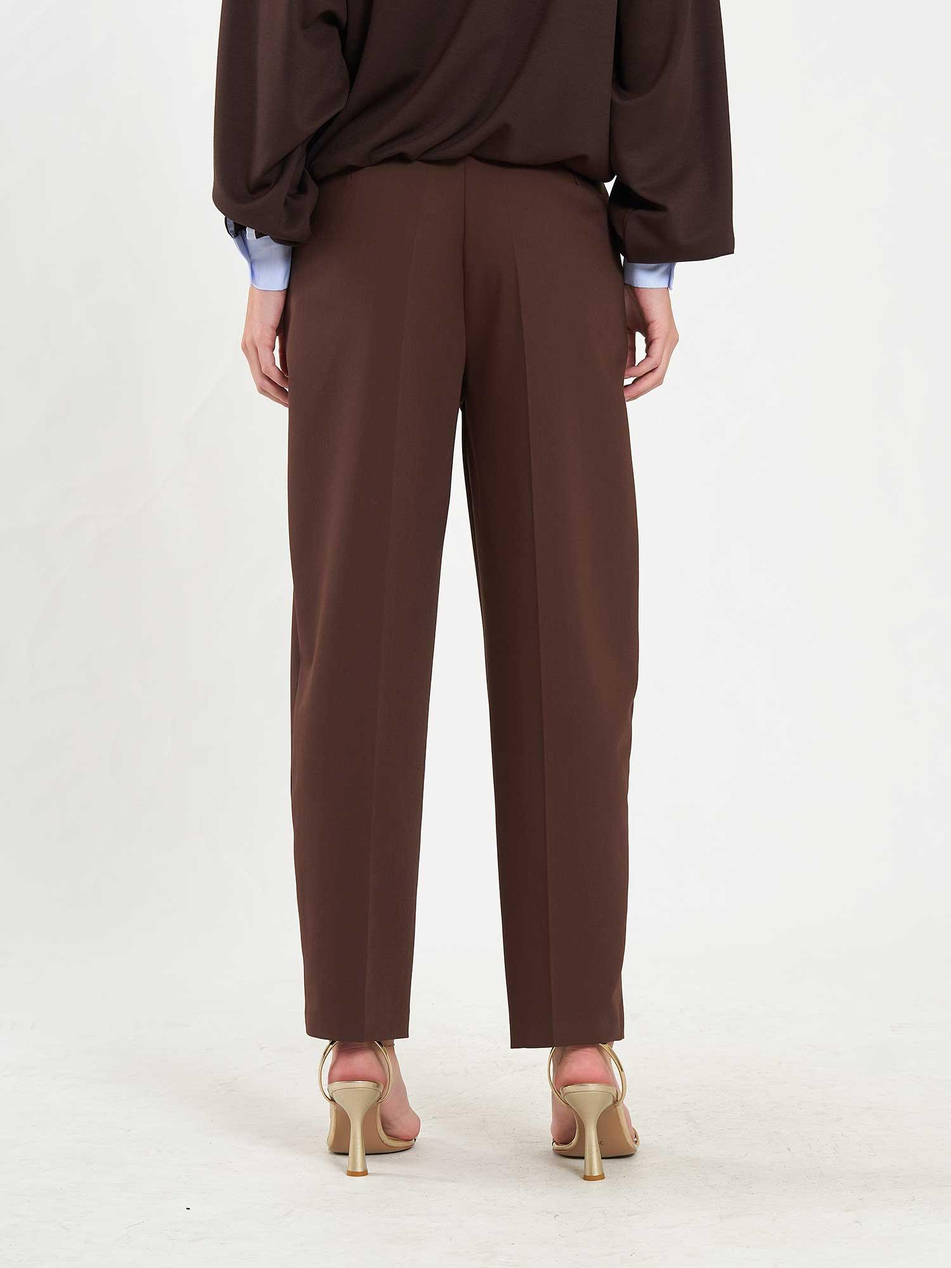 Pileli Havuç Pantolon 031640 Kahve - Coral