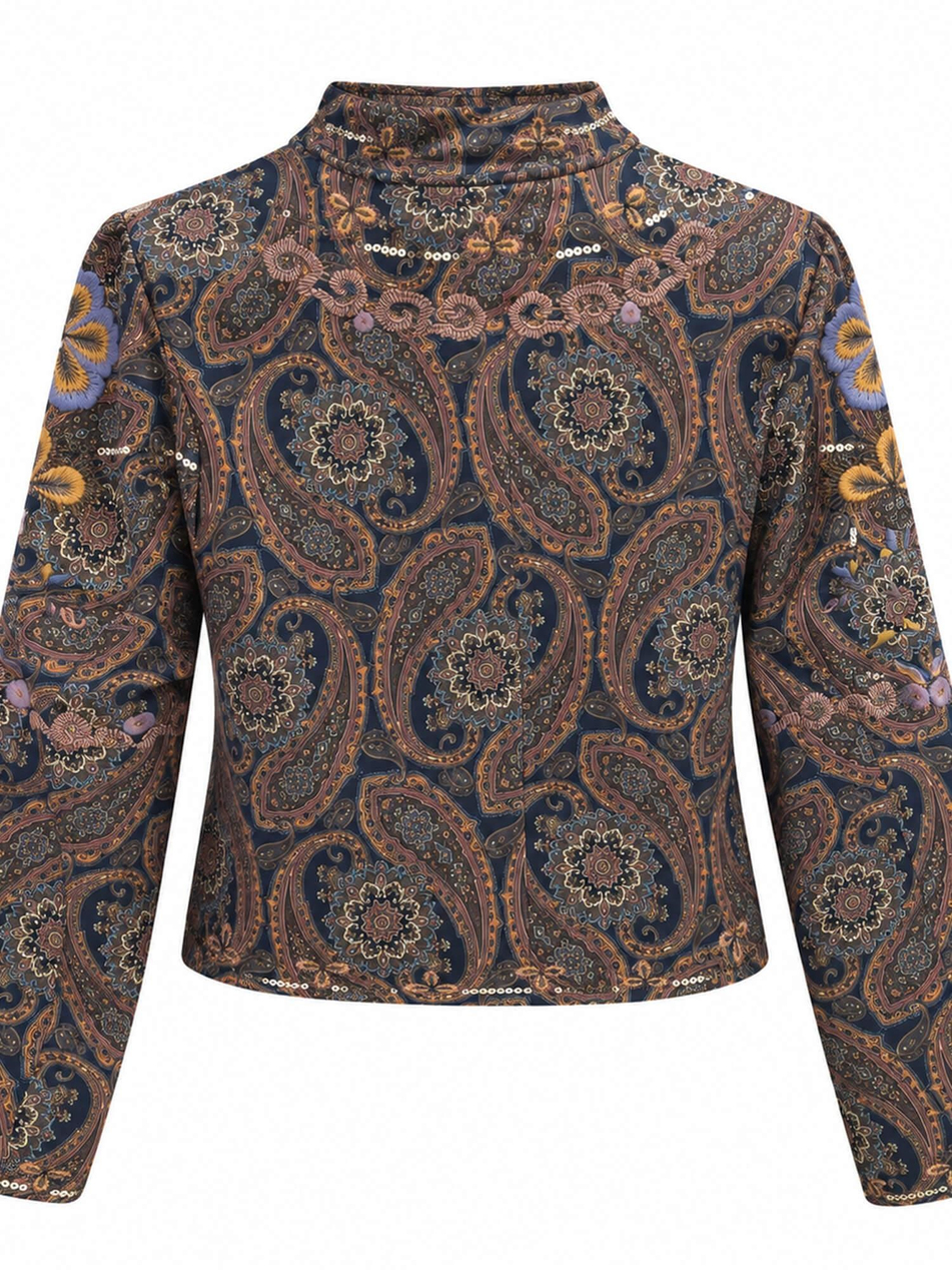 Pullu Desenli Ceket 5811 LacivertCoral