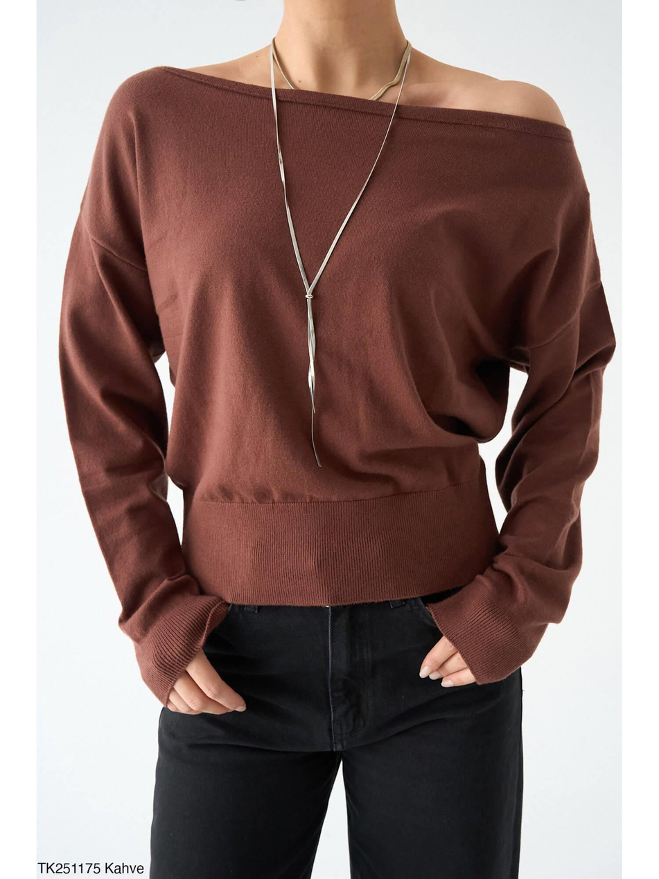 Saç Örgülü Fermuarlı Hırka Th251019 KırmızıCoral