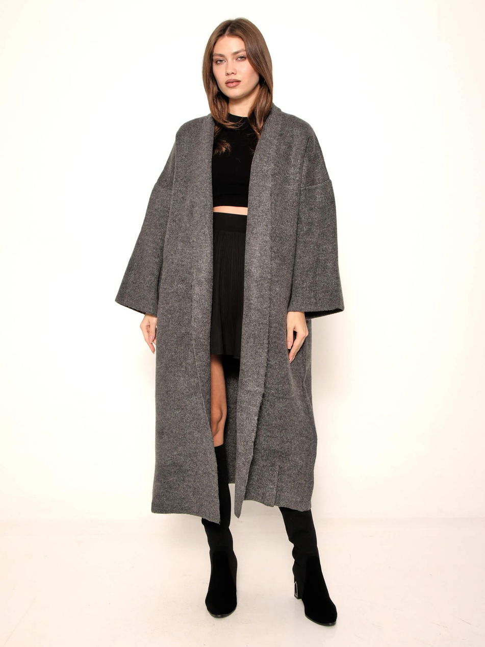 Salaş Triko Hırka 91828 Antrasit