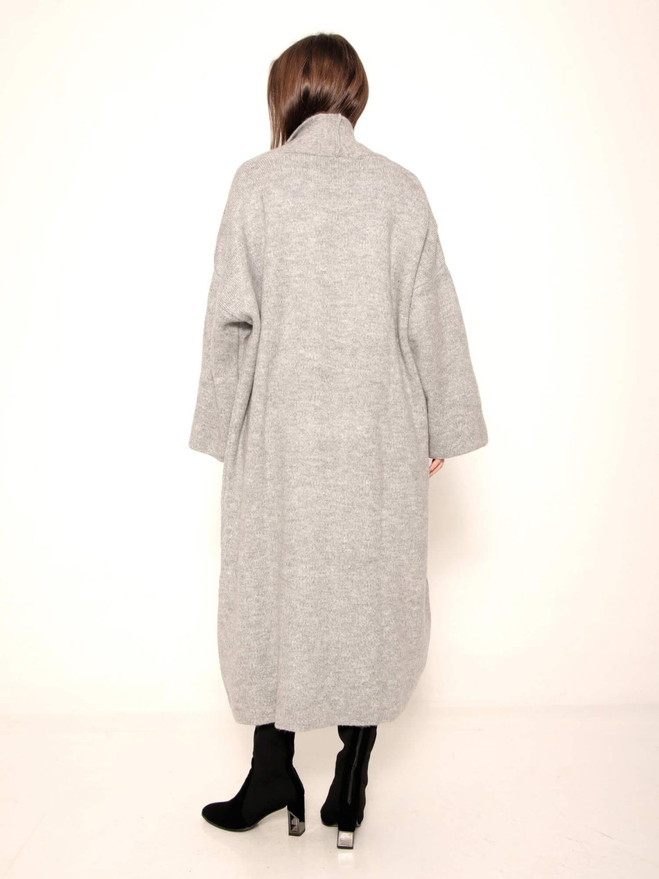 Salaş Triko Hırka 91828 GriCoral