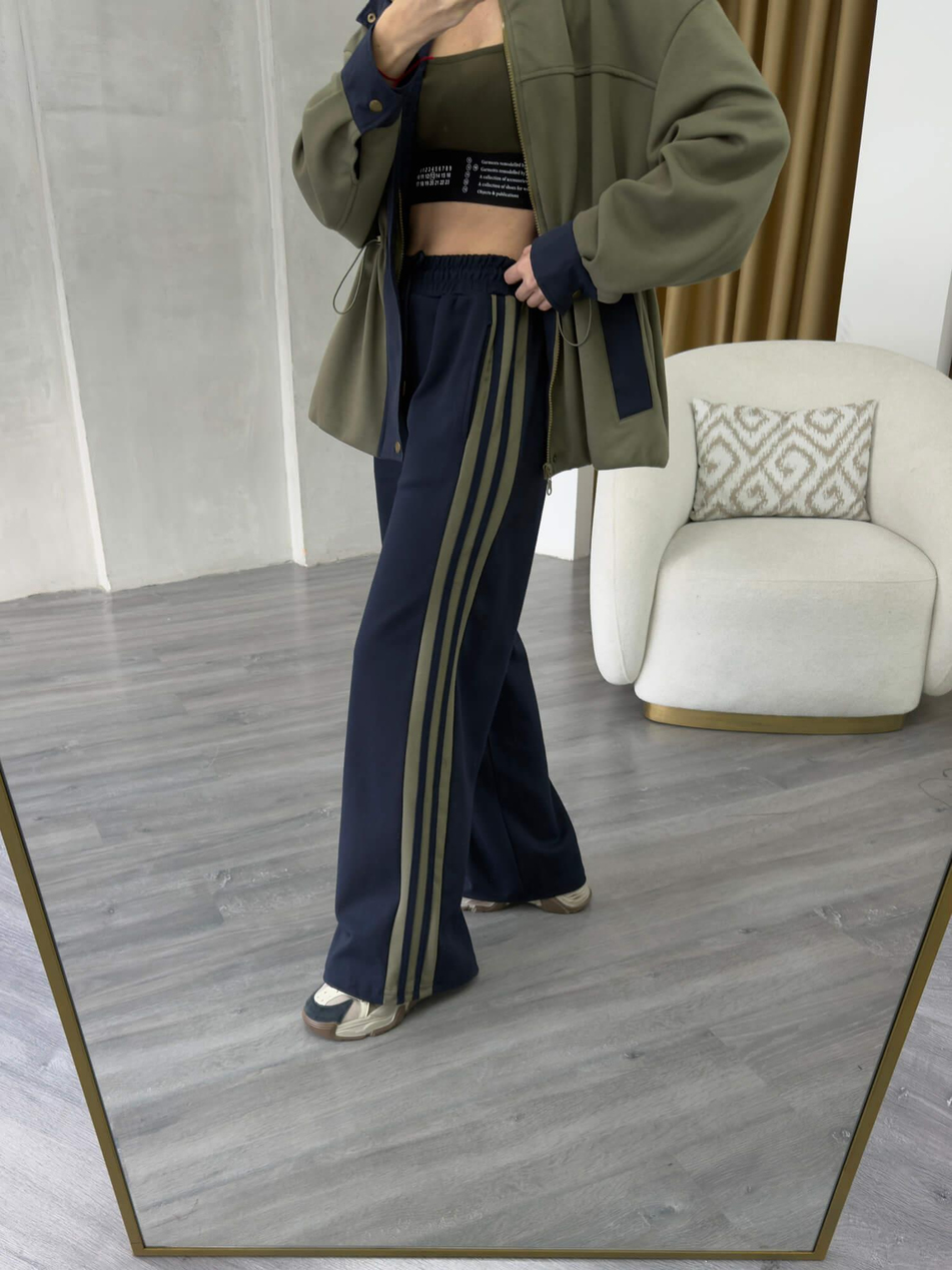 Şeritli Garnili Takım 37060 HakiCoral