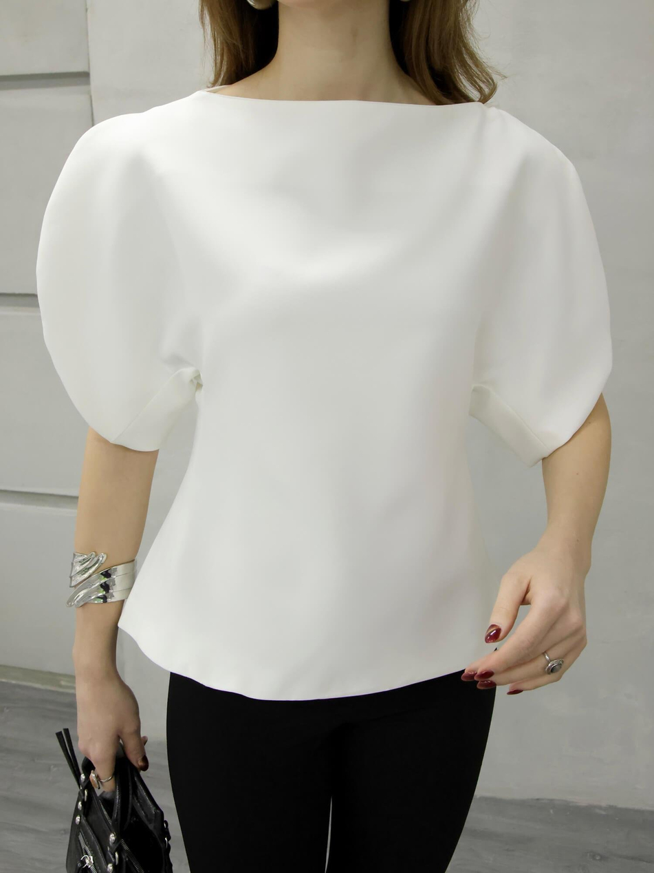 Sırtı Fermuarlı Bluz 3223 BeyazCoral